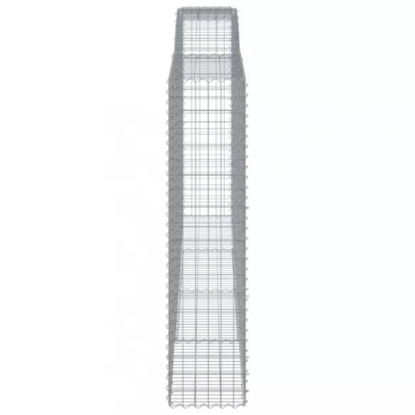 10 db íves horganyzott vas gabion kosár 400x50x200/220 cm