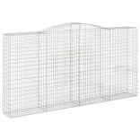 15 db íves horganyzott vas gabion kosár 400x50x200/220 cm