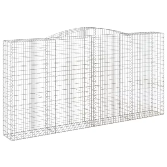 15 db íves horganyzott vas gabion kosár 400x50x200/220 cm