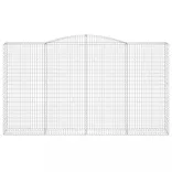 2 db íves horganyzott vas gabion kosár 400x50x220/240 cm