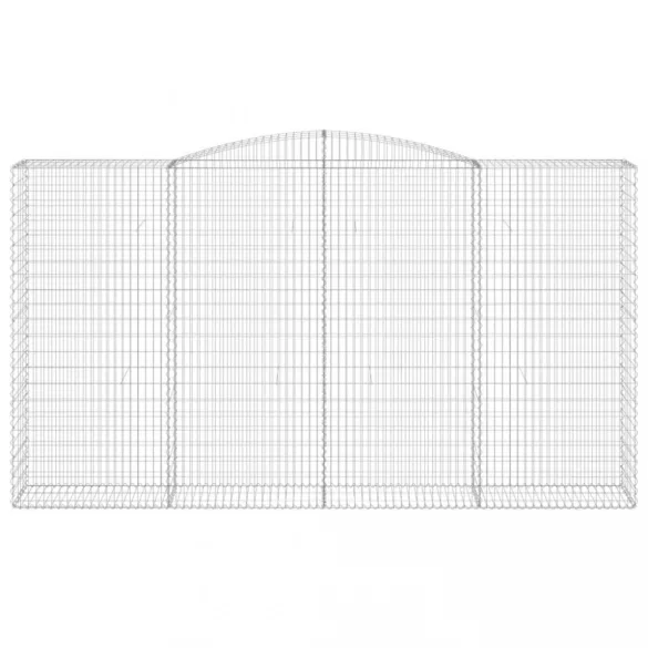 2 db íves horganyzott vas gabion kosár 400x50x220/240 cm