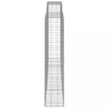 2 db íves horganyzott vas gabion kosár 400x50x220/240 cm