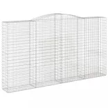 3 db íves horganyzott vas gabion kosár 400x50x220/240 cm