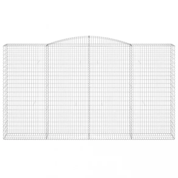 4 db íves horganyzott vas gabion kosár 400x50x220/240 cm