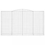 5 db íves horganyzott vas gabion kosár 400x50x220/240 cm