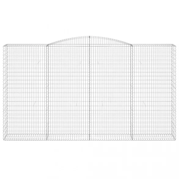 5 db íves horganyzott vas gabion kosár 400x50x220/240 cm
