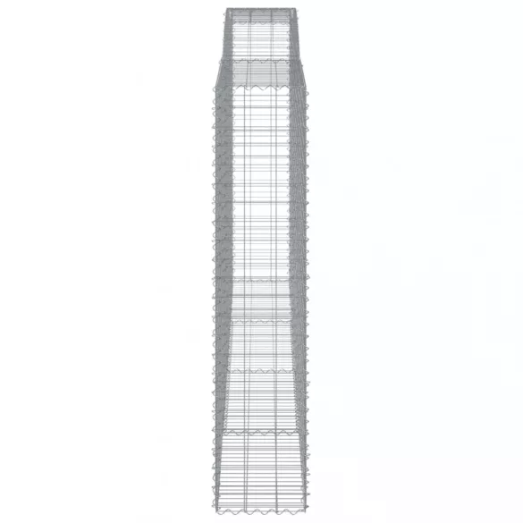 6 db íves horganyzott vas gabion kosár 400x50x220/240 cm