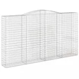 7 db íves horganyzott vas gabion kosár 400x50x220/240 cm