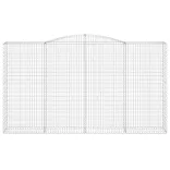 8 db íves horganyzott vas gabion kosár 400x50x220/240 cm