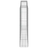 8 db íves horganyzott vas gabion kosár 400x50x220/240 cm