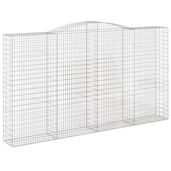 10 db íves horganyzott vas gabion kosár 400x50x220/240 cm
