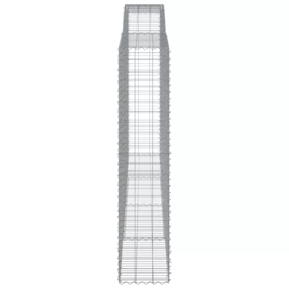 10 db íves horganyzott vas gabion kosár 400x50x220/240 cm