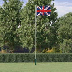 alumínium brit zászló és rúd 6,23 m