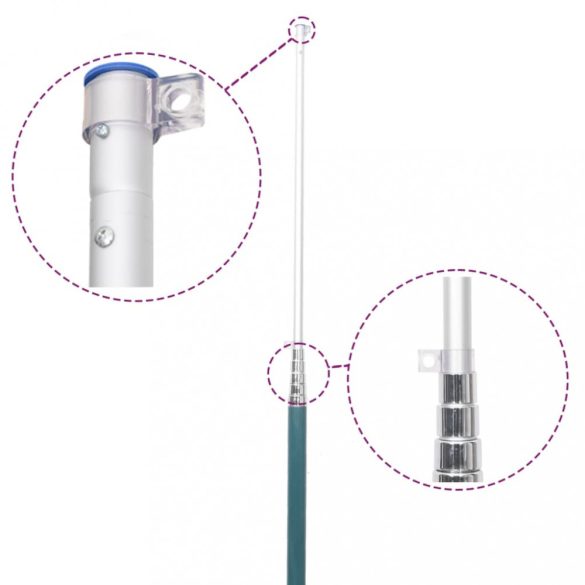 amerikai alumínium zászló és rúd 5,5 m