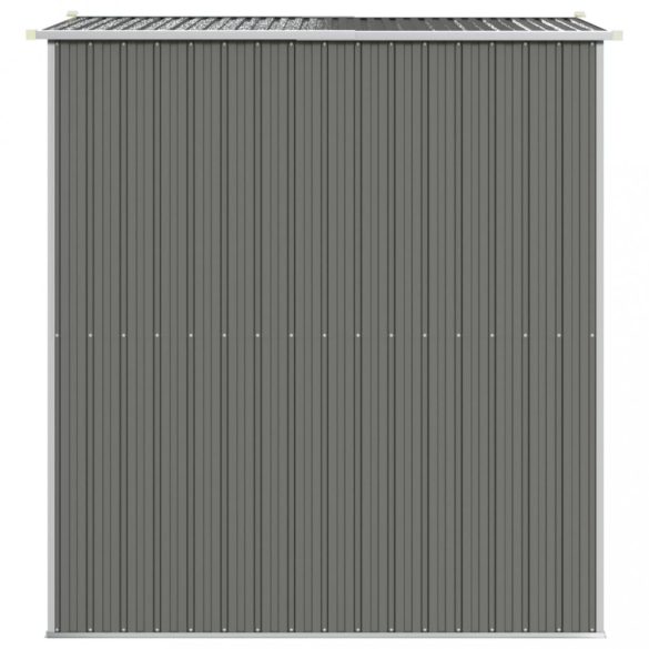 világosszürke horganyzott acél kerti fészer 192 x 191 x 223 cm