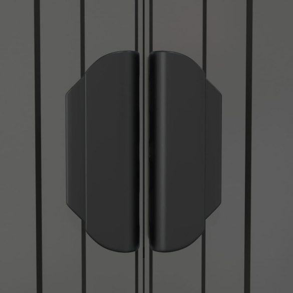 világosszürke horganyzott acél kerti fészer 192 x 191 x 223 cm