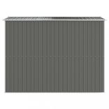 világosszürke horganyzott acél kerti fészer 192 x 274 x 223 cm