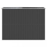 antracitszürke horganyzott acél kerti fészer 192 x 274 x 223 cm