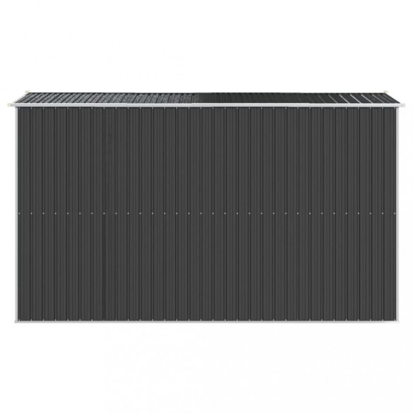 antracitszürke horganyzott acél kerti fészer 192 x 357 x 223 cm	
