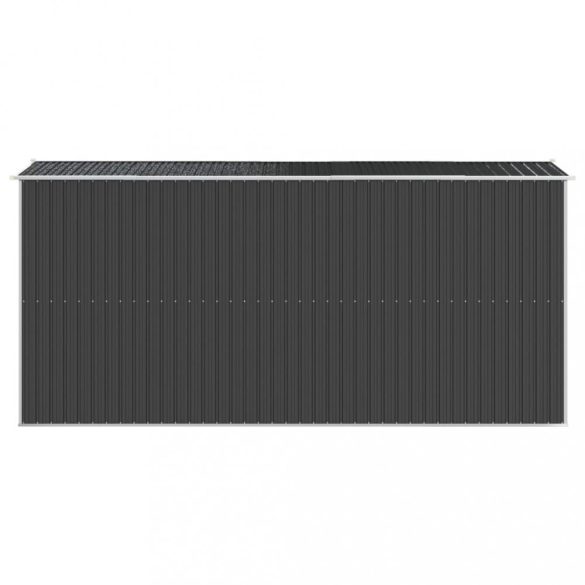 antracitszürke horganyzott acél kerti fészer 192 x 440 x 223 cm