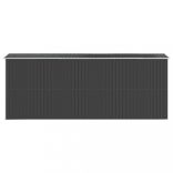 antracitszürke horganyzott acél kerti fészer 192 x 523 x 223 cm