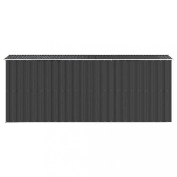 antracitszürke horganyzott acél kerti fészer 192 x 523 x 223 cm