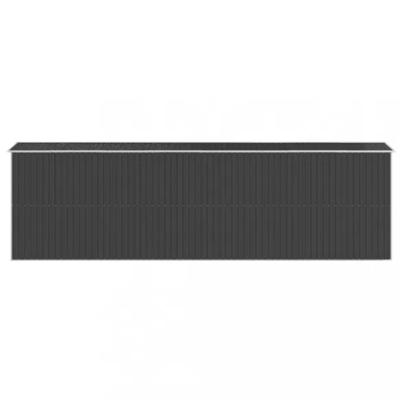antracitszürke horganyzott acél kerti fészer 192 x 689 x 223 cm