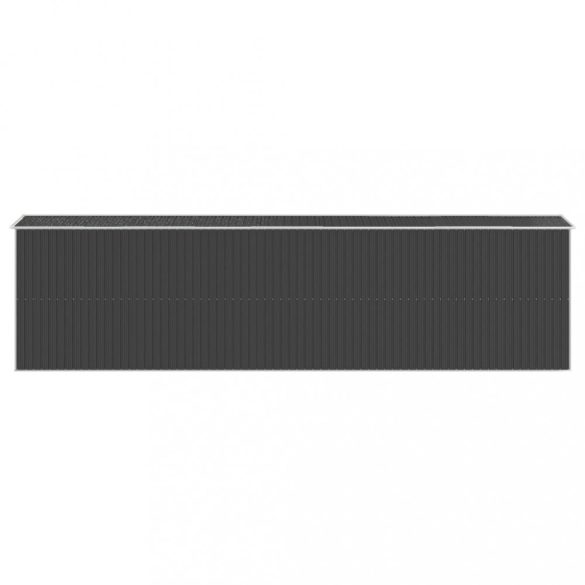 antracitszürke horganyzott acél kerti fészer 192 x 772 x 223 cm