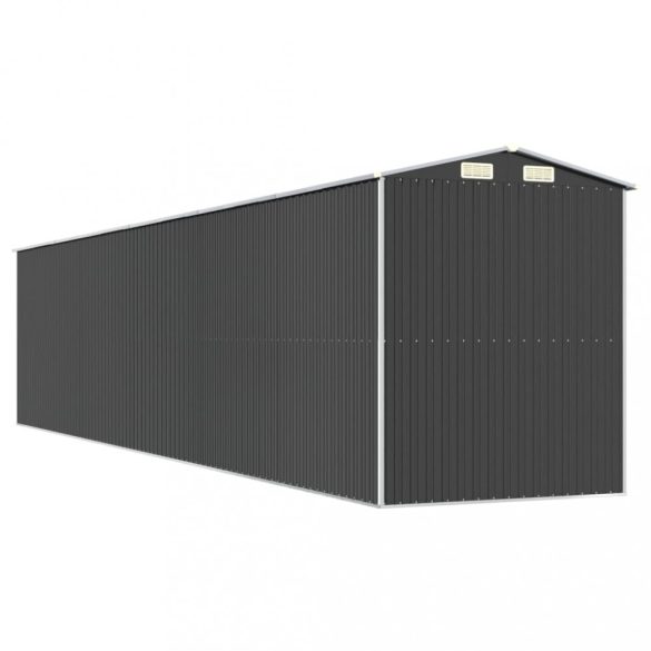 antracitszürke horganyzott acél kerti fészer 192 x 938 x 223 cm