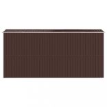 sötétbarna horganyzott acél kerti fészer 192 x 440 x 223 cm