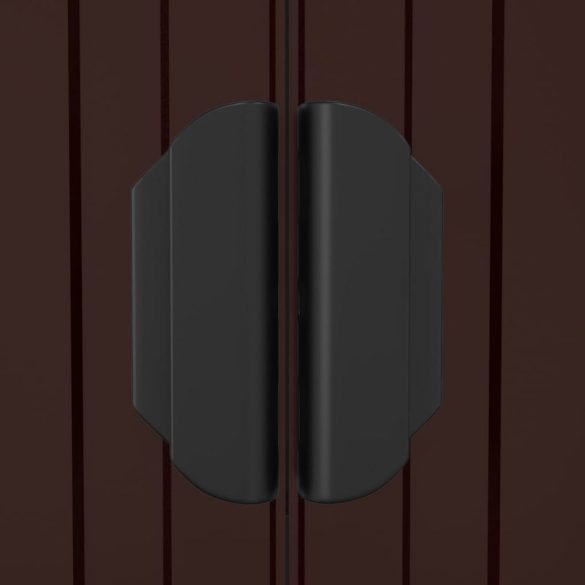 sötétbarna horganyzott acél kerti fészer 192 x 440 x 223 cm