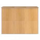 világosbarna horganyzott acél kerti fészer 192x274x223 cm