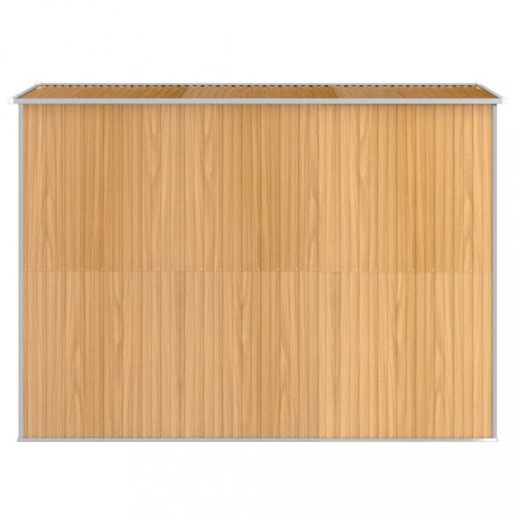 világosbarna horganyzott acél kerti fészer 192x274x223 cm