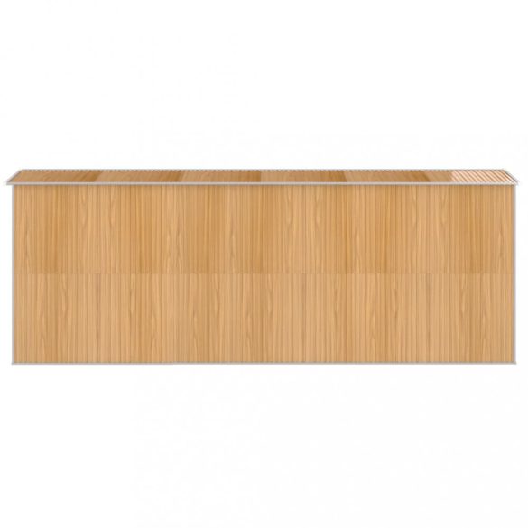 világosbarna horganyzott acél kerti fészer 192x523x223 cm