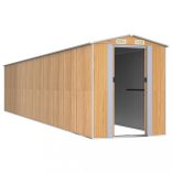 világosbarna horganyzott acél kerti fészer 192x938x223 cm