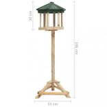 álló tömör fenyőfa madáretető 33 x 110 cm