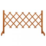 narancssárga tömör fenyőfa rácsos kerti kerítés 120 x 60 cm