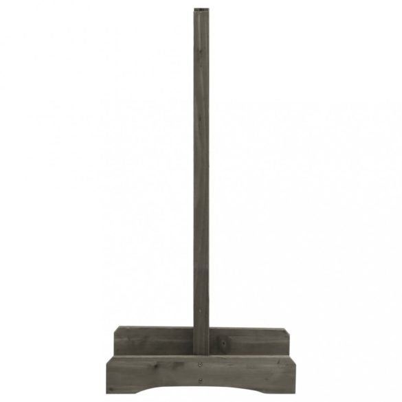 szürke tömör fenyőfa rácsos kerti kerítés 120 x 60 cm