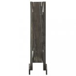 szürke tömör fenyőfa rácsos kerti kerítés 120 x 90 cm