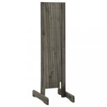 szürke tömör fenyőfa rácsos kerti kerítés 150 x 80 cm