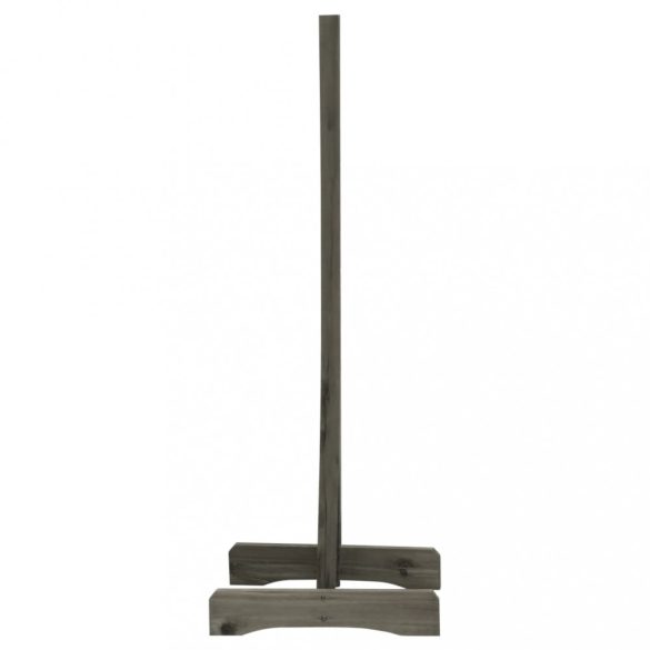 szürke tömör fenyőfa rácsos kerti kerítés 150 x 80 cm