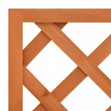 narancssárga tömör fenyőfa rácsos kerti ültetőláda 50x25x90 cm