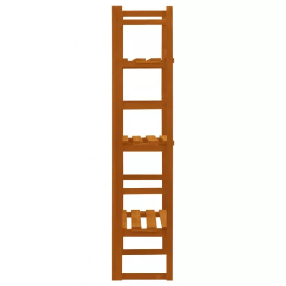 narancssárga tömör fenyőfa rácsos növényállvány 60x30x140 cm