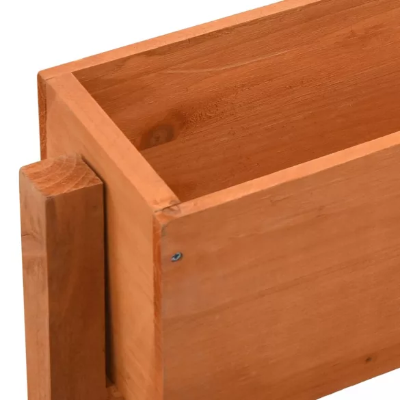 narancssárga tömör fenyőfa összecsukható kerti ültetőláda 60x14x75 cm