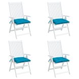 4 db világoskék oxford szövet székpárna 40 x 40 x 7 cm