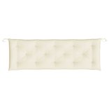 krémfehér oxford szövet kerti padpárna 150 x 50 x 7 cm