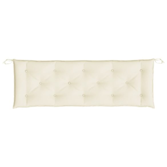 krémfehér oxford szövet kerti padpárna 150 x 50 x 7 cm