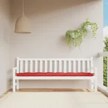 piros oxford szövet kerti padpárna 200 x 50 x 7 cm