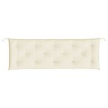 krémfehér oxford szövet kerti padpárna 150 x (50+50) x 7 cm