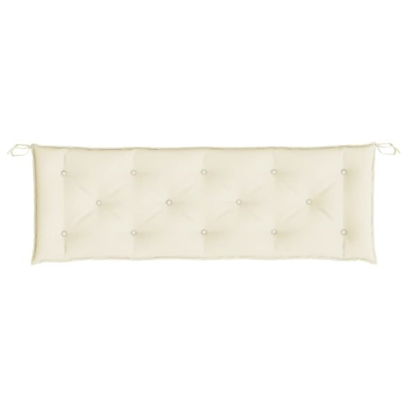 krémfehér oxford szövet kerti padpárna 150 x (50+50) x 7 cm